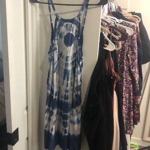 Blue Tie Dye Summer Dress